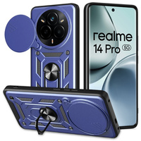 Case for Realme 14 Pro 5G, CamShield Slide, blue