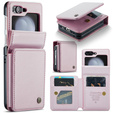 CASEME flip case for Samsung Galaxy Z Flip5 5G, Litchi Wallet, pink