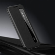 Smart View Window Leather Case for Samsung Galaxy S26 Plus, black