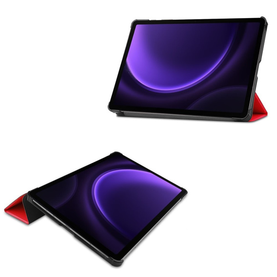 Case for Samsung Galaxy Tab S9 FE, Tri-fold, red