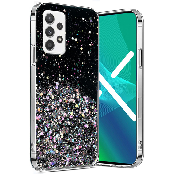 Case for Samsung Galaxy A33 5G, Glittery, black