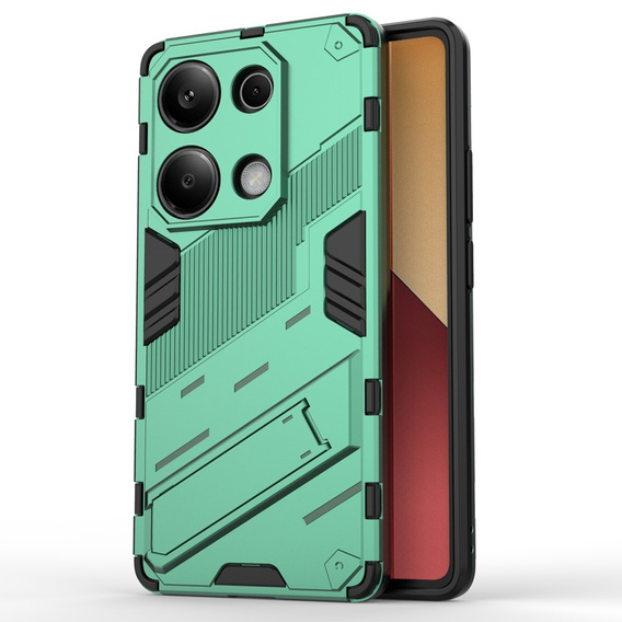 Case for Xiaomi Redmi Note 13 Pro 4G / Xiaomi Redmi Note 14S / Xiaomi Poco M6 Pro 4G, Military kickstand, green