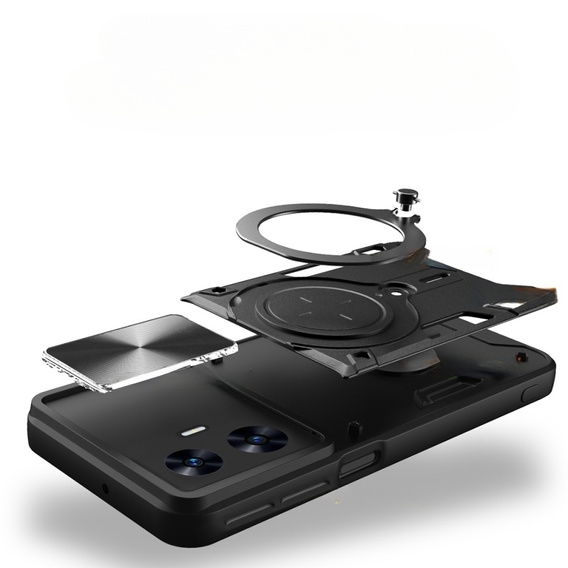 Armor case for Realme C55, CamShield Slide, black