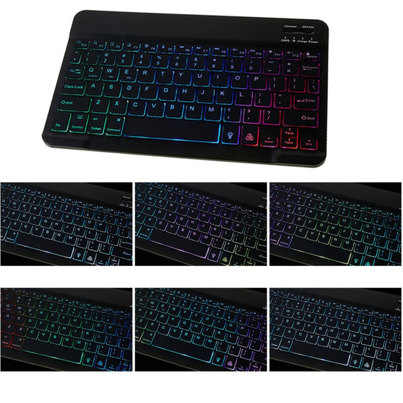 Case + keyboard Galaxy Tab S7+ Plus / S8+ Plus /S7 FE T730 T733, Pen Slot, black