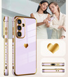 Case for Samsung Galaxy A56, Electro heart, purple + Glass 9H