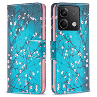 Flip case for Xiaomi Redmi Note 13 5G, Wallet, Sakura blue