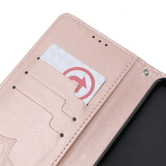 Flip case for Xiaomi Poco X6 Pro 5G, Mandala, pink rose gold