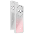Case for Xiaomi Redmi A3, Glittery Powder, white / pink