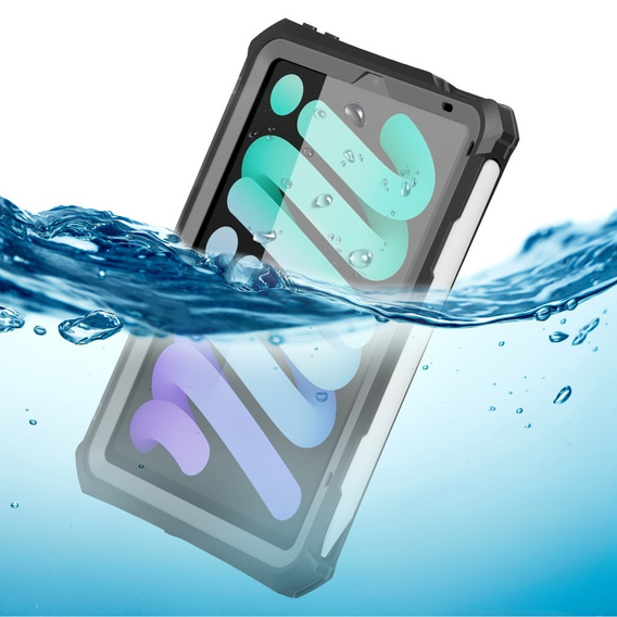 IP68 Waterproof Case for iPad mini 8.3" 2021 (6 gen.) / iPad mini 8.3" 2024 (7 gen.), black