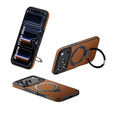 Leather case with MagSafe stand for iPhone 17 Pro Max