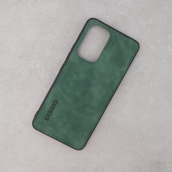 Case for Samsung Galaxy A53, ERBORD Business, with metal plate for car mounts, green