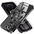 Case for iPhone 12 Pro, Electro MagSafe, black + Screen Glass