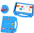 Children's case for iPad 10.2" 2021/2020/2019 (9/8/7 gen.) / Air 10.5" 2019 (3 gen.), Cute Patterns, with stand, blue