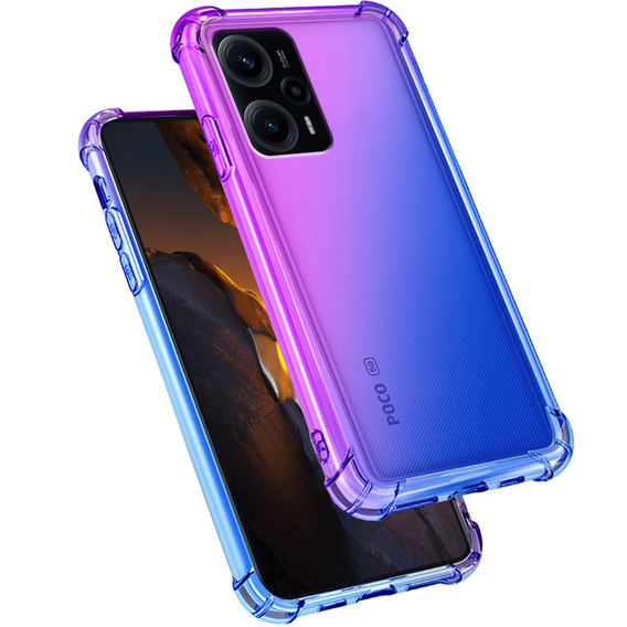 Case for Xiaomi Poco F5, Gradient Dropproof, Purple / blue