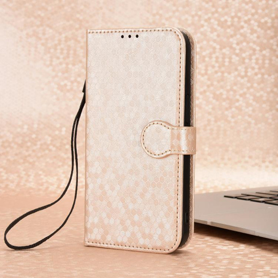 Flip case for T Phone 3 5G, Wallet Rhombus, gold