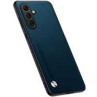 Leather case for Samsung Galaxy M55 5G, leather hybrid, blue