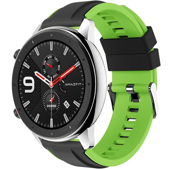 Silicone strap for Huawei Watch GT 2 Pro - Black / Green