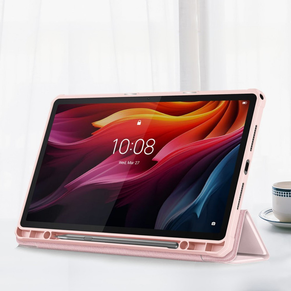 Case for Lenovo Tab K11 Plus, Smartcase Hybrid, with stylus space, pink