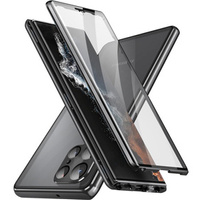 Case for Samsung Galaxy S22 Ultra, Magnetic Dual Glass, black