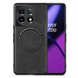 Case for OnePlus 11 5G, Leather Hybrid MagSafe, black