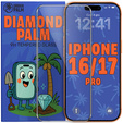 Diamond Palm Tempered Glass for iPhone 17 Pro / 17 / 16 Pro