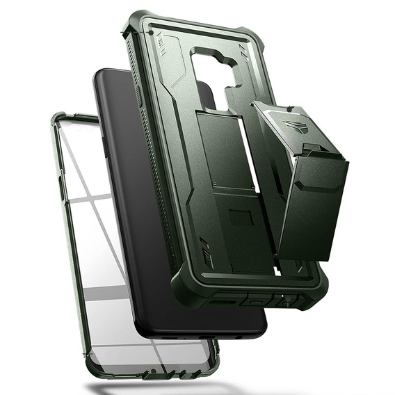 Armored case for Samsung Galaxy S9 Plus, Dexnor Full Body, green