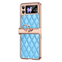 Case for Samsung Galaxy Z Flip 4 5G, Rhombus Grid