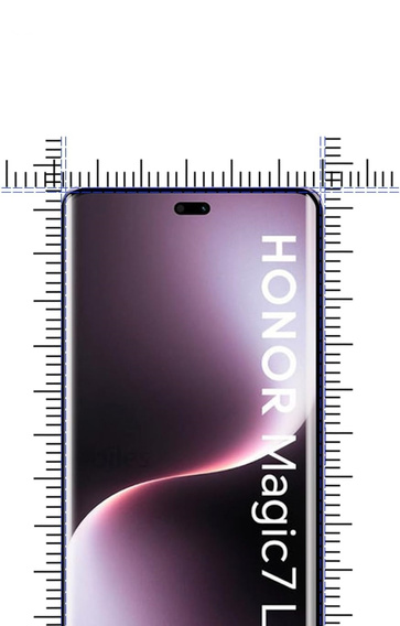 3D Tempered Glass for Honor Magic 7 Lite, black frame
