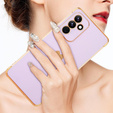 Case for Samsung Galaxy S24, Electro heart, purple + Full Glue Ceramic Glass
