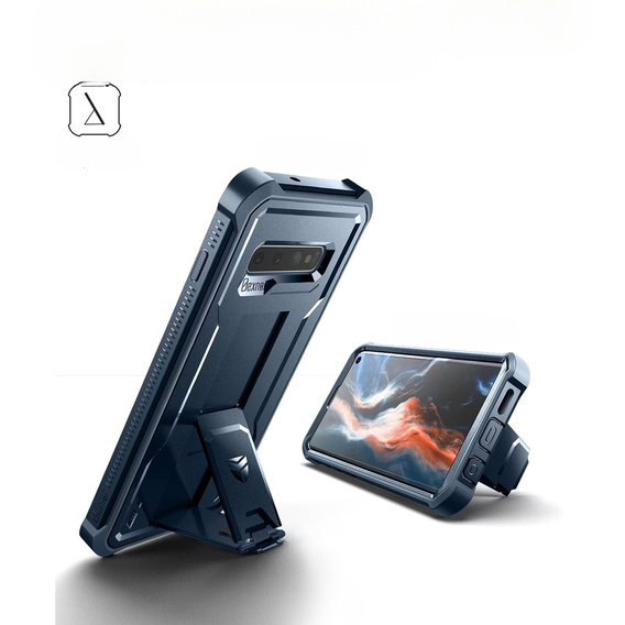 Armored case for Samsung Galaxy S10, Dexnor Full Body, blue