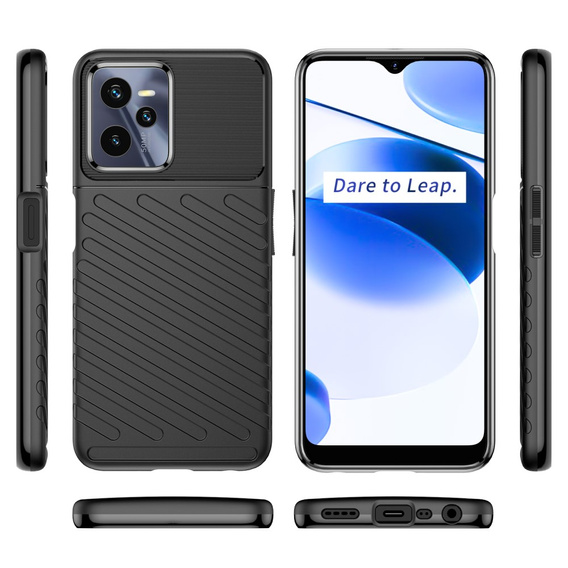Case for Realme C35, Thunder, black