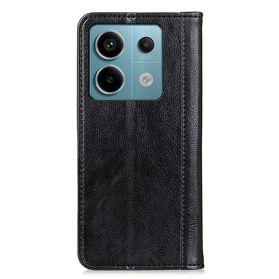 Case for Xiaomi Redmi Note 13 Pro 5G, Wallet Litchi Leather, black
