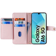 Flip case for Samsung Galaxy A16, Wallet Zipper Pocket, pink