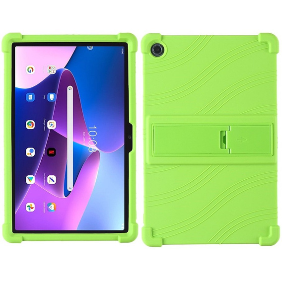 Silicone case for Lenovo Tab M10 Plus 10.6 Gen 3 TB-125F TB-128F, Impact, armor, green