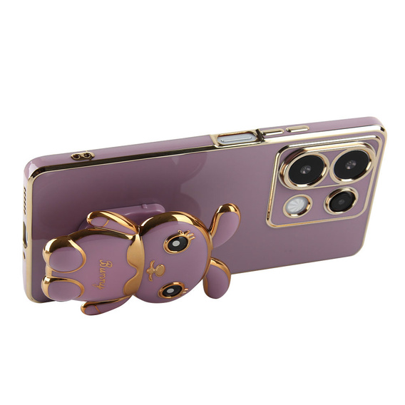 Case for Xiaomi Redmi Note 13 Pro 5G, Rabbit, purple + 9H Tempered Glass