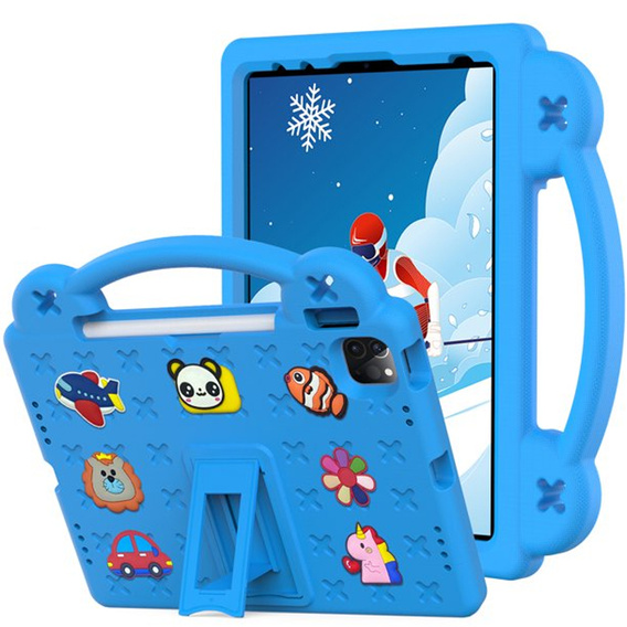 Children's case for iPad 10.9 2022 10 Gen, Cute Patterns, with stand, blue