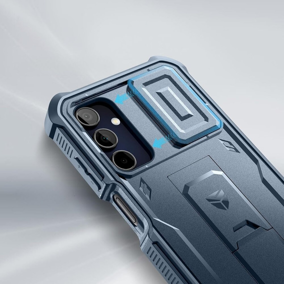 Armored case for Samsung Galaxy A15, Dexnor Full Body (Two Frames), blue