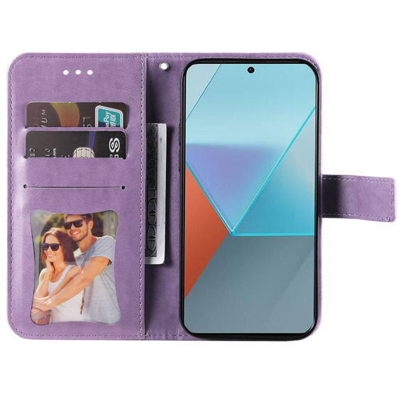 Flip case for Xiaomi Redmi Note 13 Pro 5G, Mandala, purple