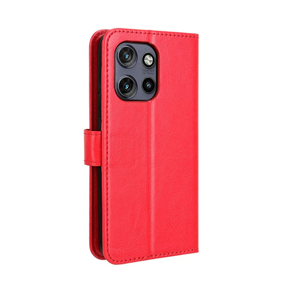 Flip case for Motorola Edge 50 Neo / Motorola ThinkPhone 25, Crazy Horse Wallet, red