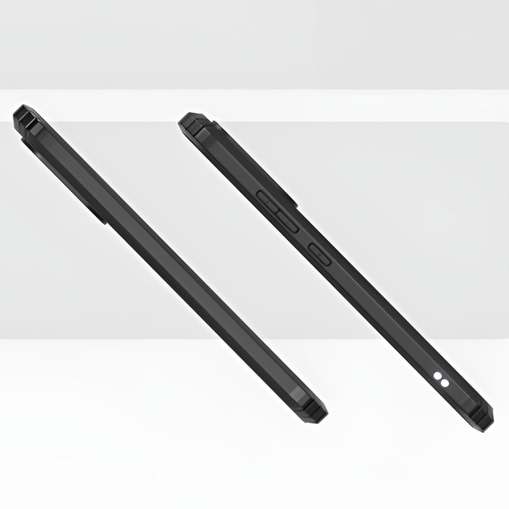 Case for Oppo Reno 14, reinforced, transparent with black sides