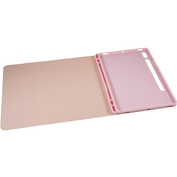 Case + keyboard Samsung Galaxy Tab S7 T870/T875 / S8, Pen Slot, pink rose gold