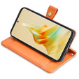 Flip case for Oppo Reno8 T 4G, Wallet Zipper Pocket, orange