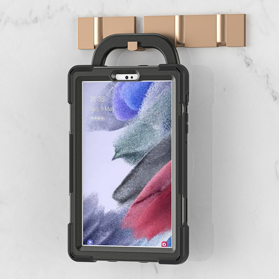 Children's case for Samsung Galaxy Tab A7 Lite, armored with strap, blue