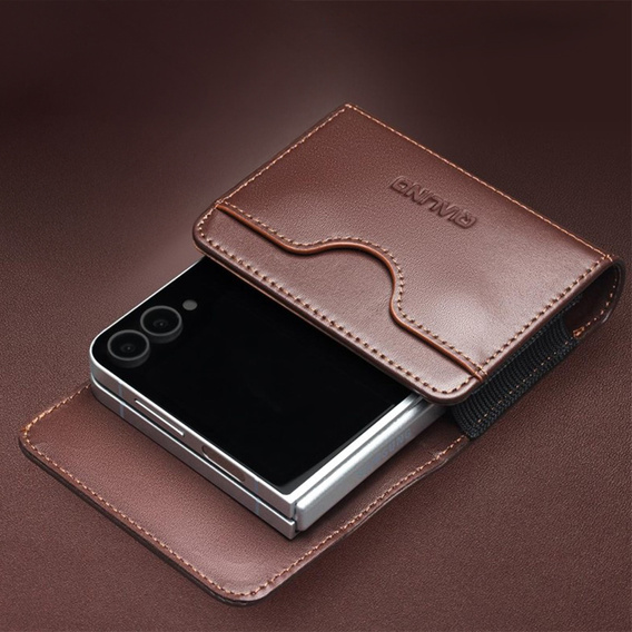 QIALINO Leather belt case for foldable smartphones