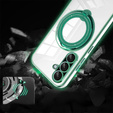 Magnetic Case for Samsung Galaxy A56, for MagSafe, green + 9H Glass