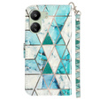 Flip case for Xiaomi Redmi 13C / Poco C65, Wallet, Marble green