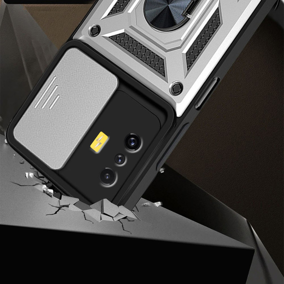 Case for Xiaomi Poco F4 GT, CamShield Slide, silver