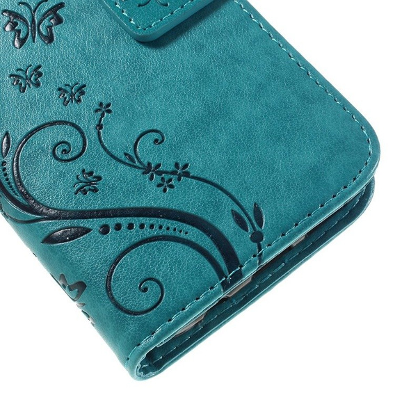 Flip case for Samsung Galaxy S7 Edge, Butterfly, blue