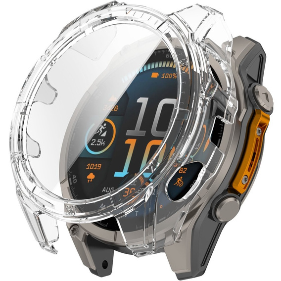 2in1 Case + Tempered Glass for Garmin Fenix 8 43mm, transparent