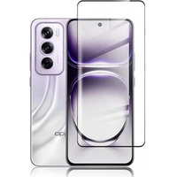 3D Tempered Glass for Oppo Reno 12 Pro, black frame